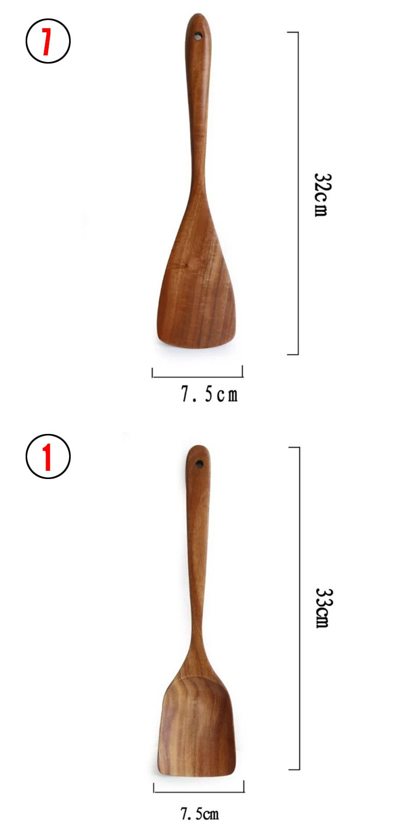 Thailand Teak Natural Wood Tableware Spoon Set