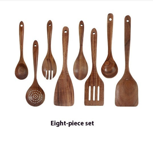 Thailand Teak Natural Wood Tableware Spoon Set