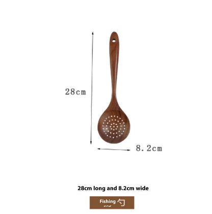 Thailand Teak Natural Wood Tableware Spoon Set