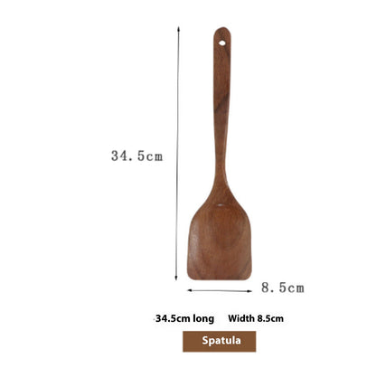 Thailand Teak Natural Wood Tableware Spoon Set