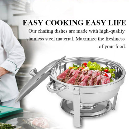 Round Buffet Catering Dish For Home And Outdoor 2Pcs Sets